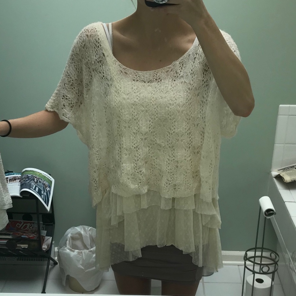 Free people white sweater